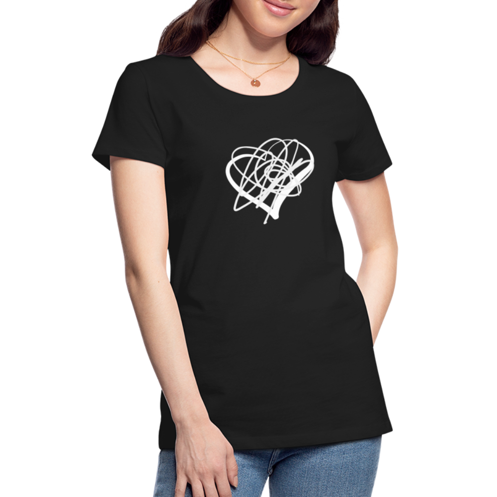 White Heart Sigil Women's Premium T - black