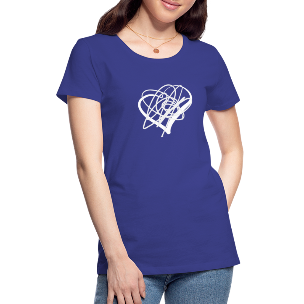 White Heart Sigil Women's Premium T - royal blue