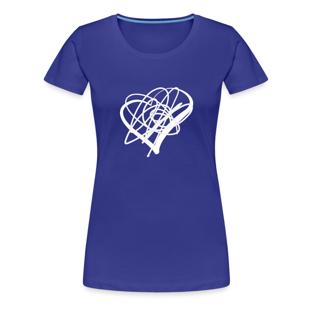 White Heart Sigil Women's Premium T - royal blue