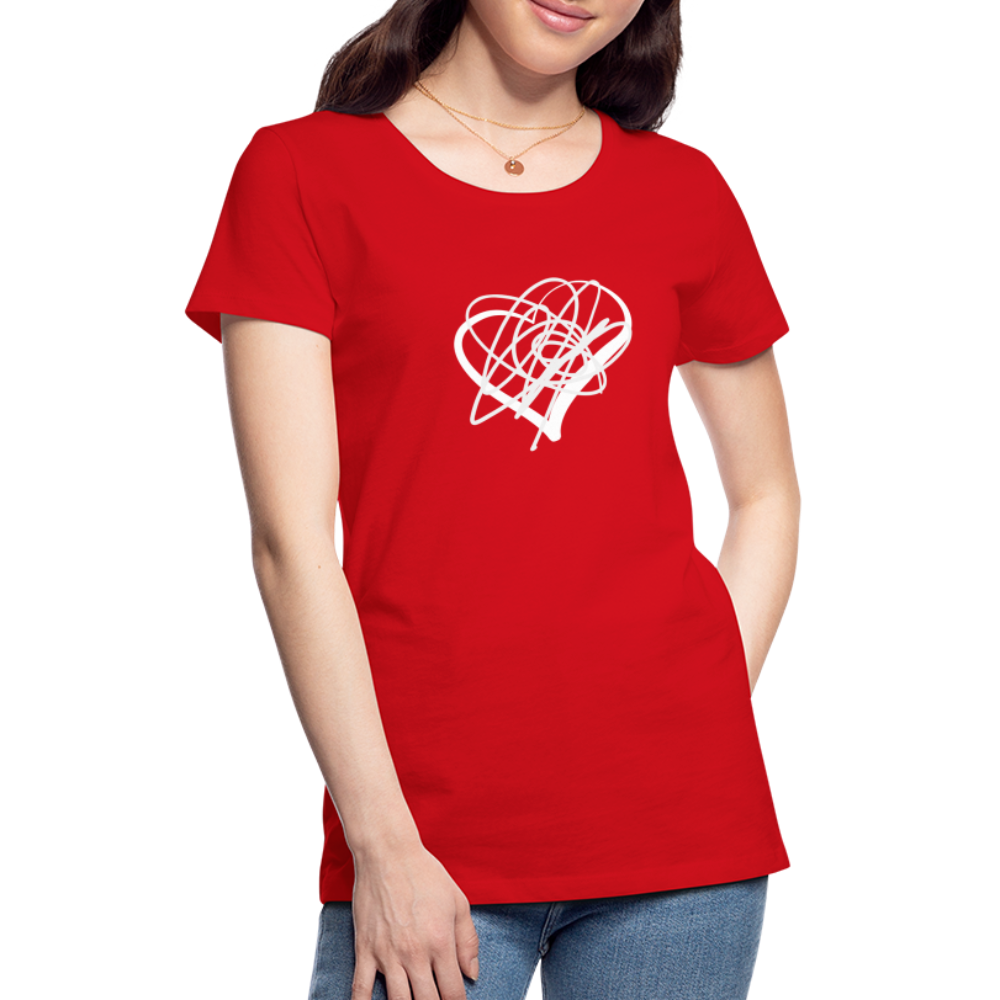 White Heart Sigil Women's Premium T - red