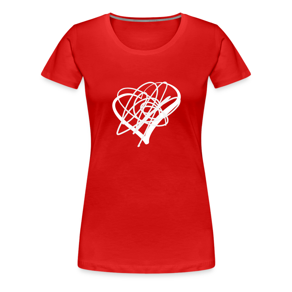 White Heart Sigil Women's Premium T - red