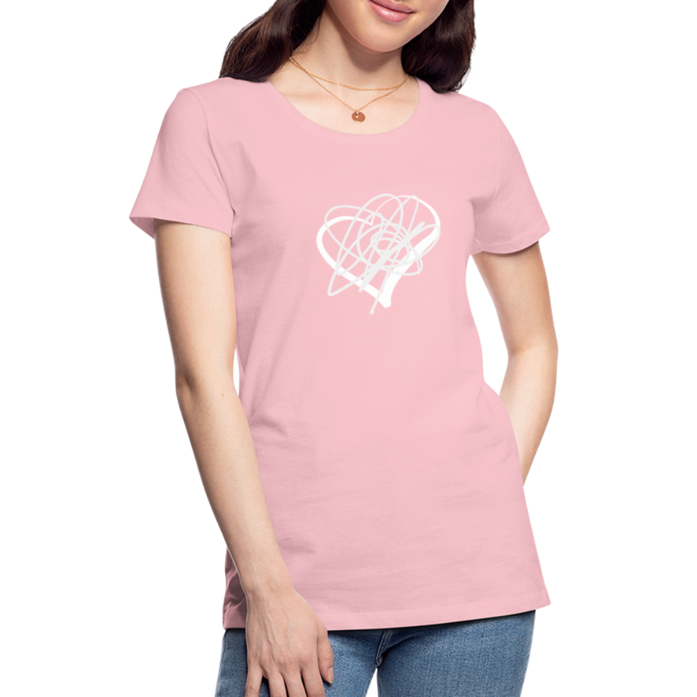 White Heart Sigil Women's Premium T - pink