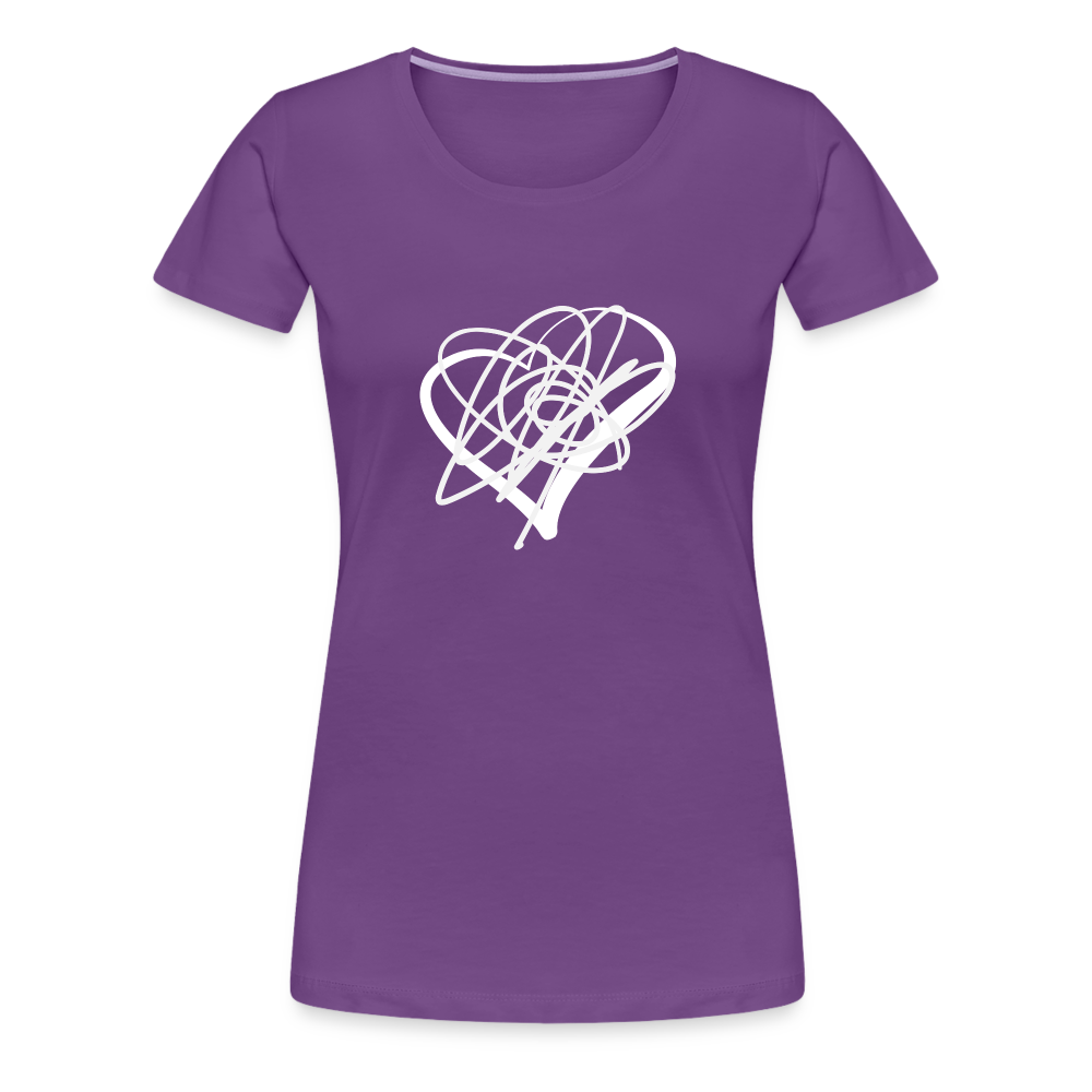 White Heart Sigil Women's Premium T - purple