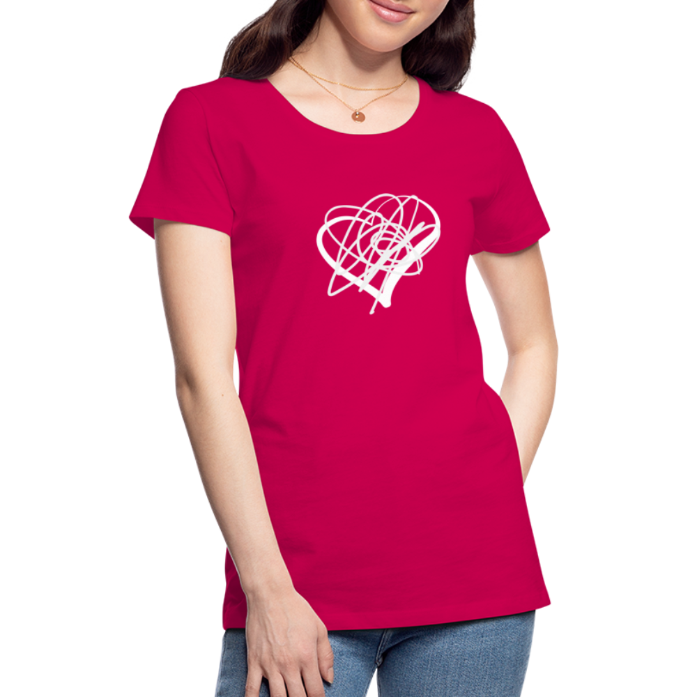 White Heart Sigil Women's Premium T - dark pink