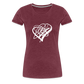 White Heart Sigil Women's Premium T - heather burgundy