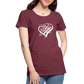 White Heart Sigil Women's Premium T - heather burgundy