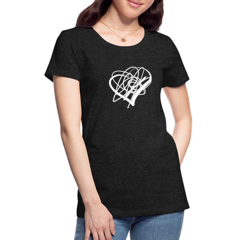 White Heart Sigil Women's Premium T - charcoal grey