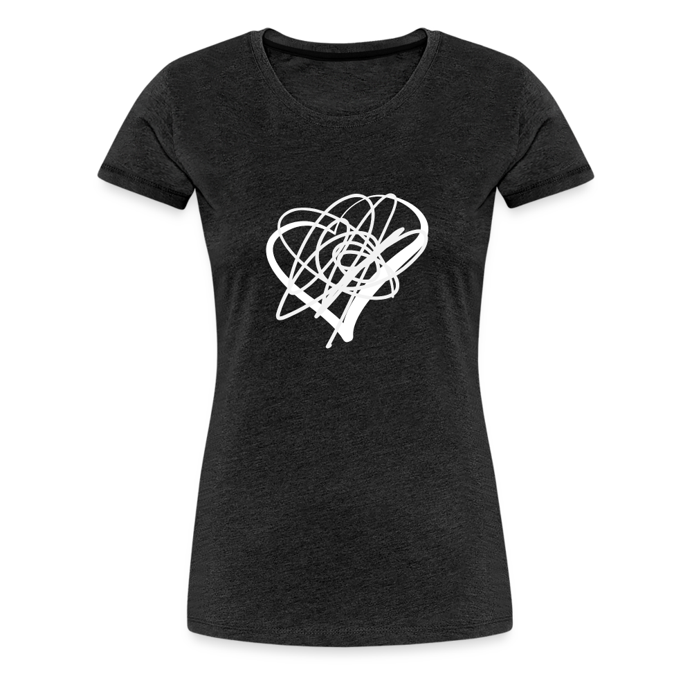 White Heart Sigil Women's Premium T - charcoal grey