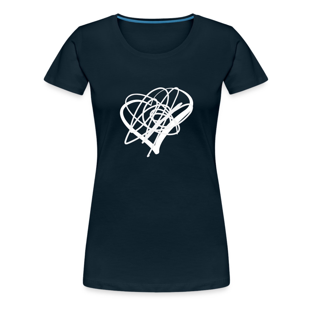 White Heart Sigil Women's Premium T - deep navy