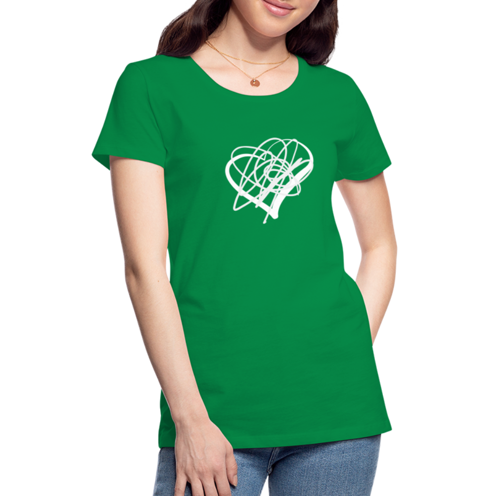 White Heart Sigil Women's Premium T - kelly green