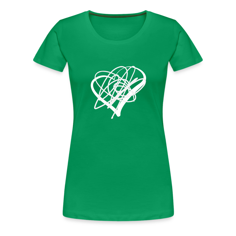 White Heart Sigil Women's Premium T - kelly green