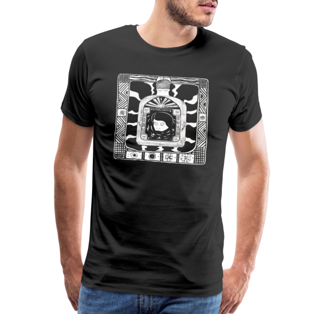 Guadalajara White Ink Men's Premium T - black