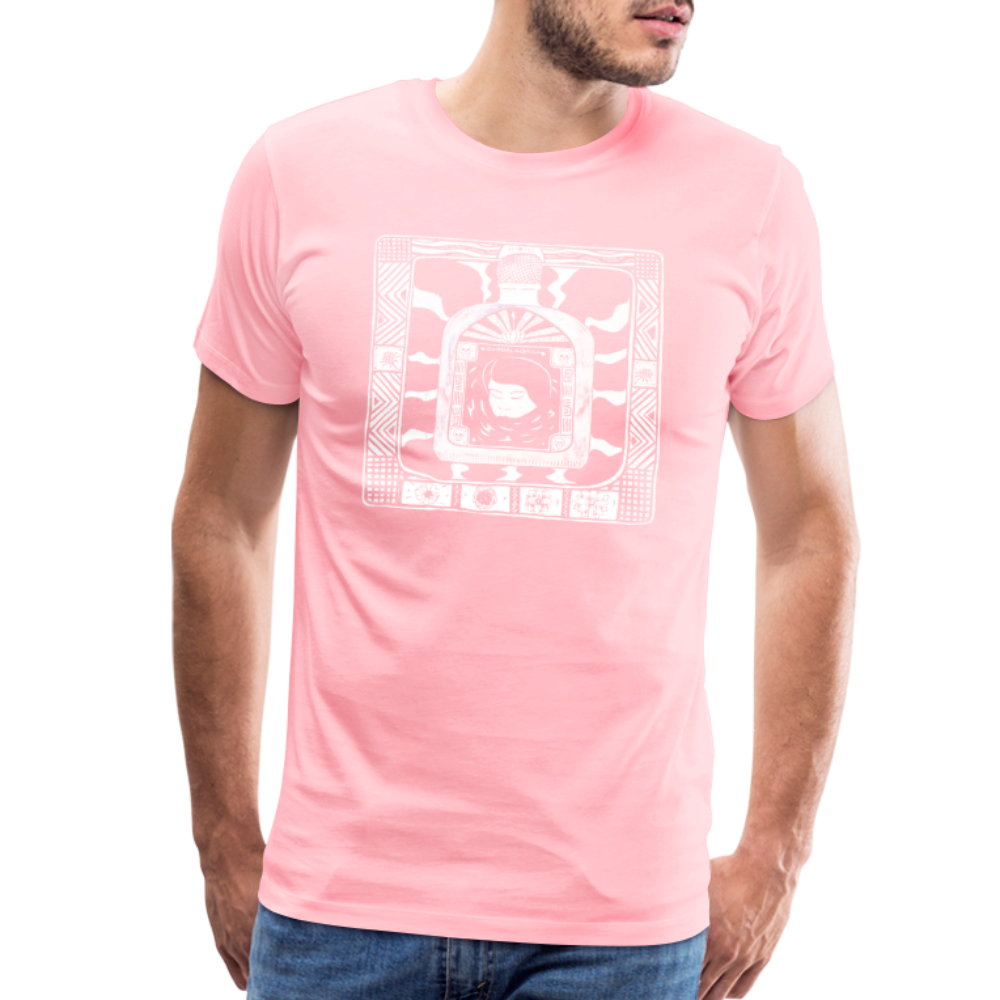 Guadalajara White Ink Men's Premium T - pink