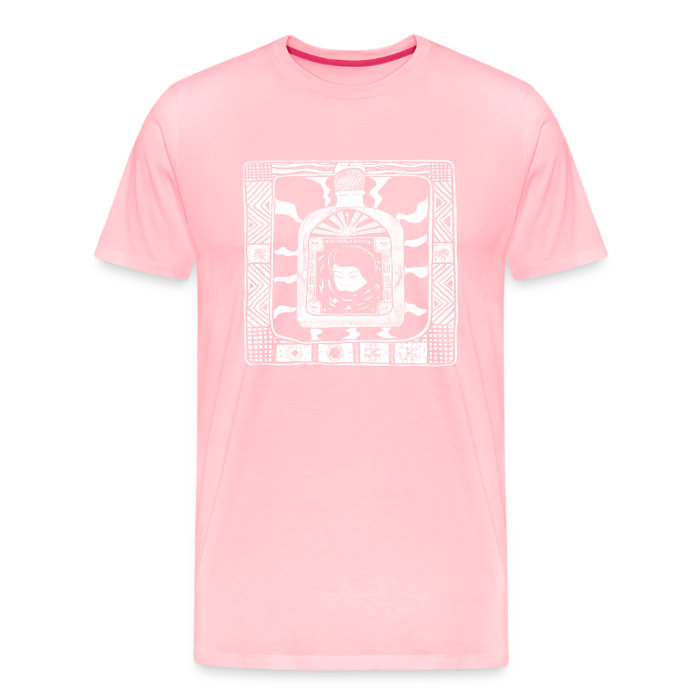 Guadalajara White Ink Men's Premium T - pink