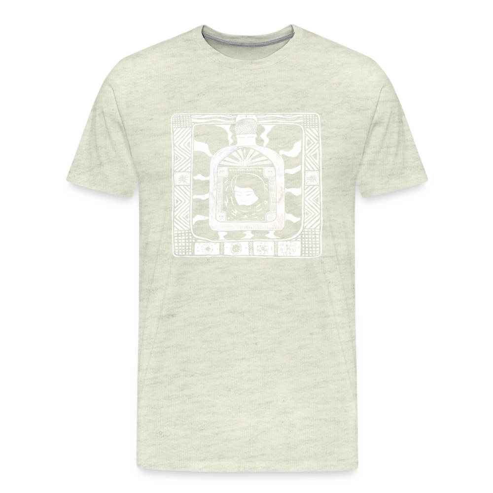 Guadalajara White Ink Men's Premium T - heather oatmeal