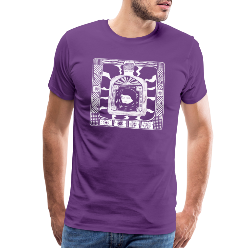 Guadalajara White Ink Men's Premium T - purple