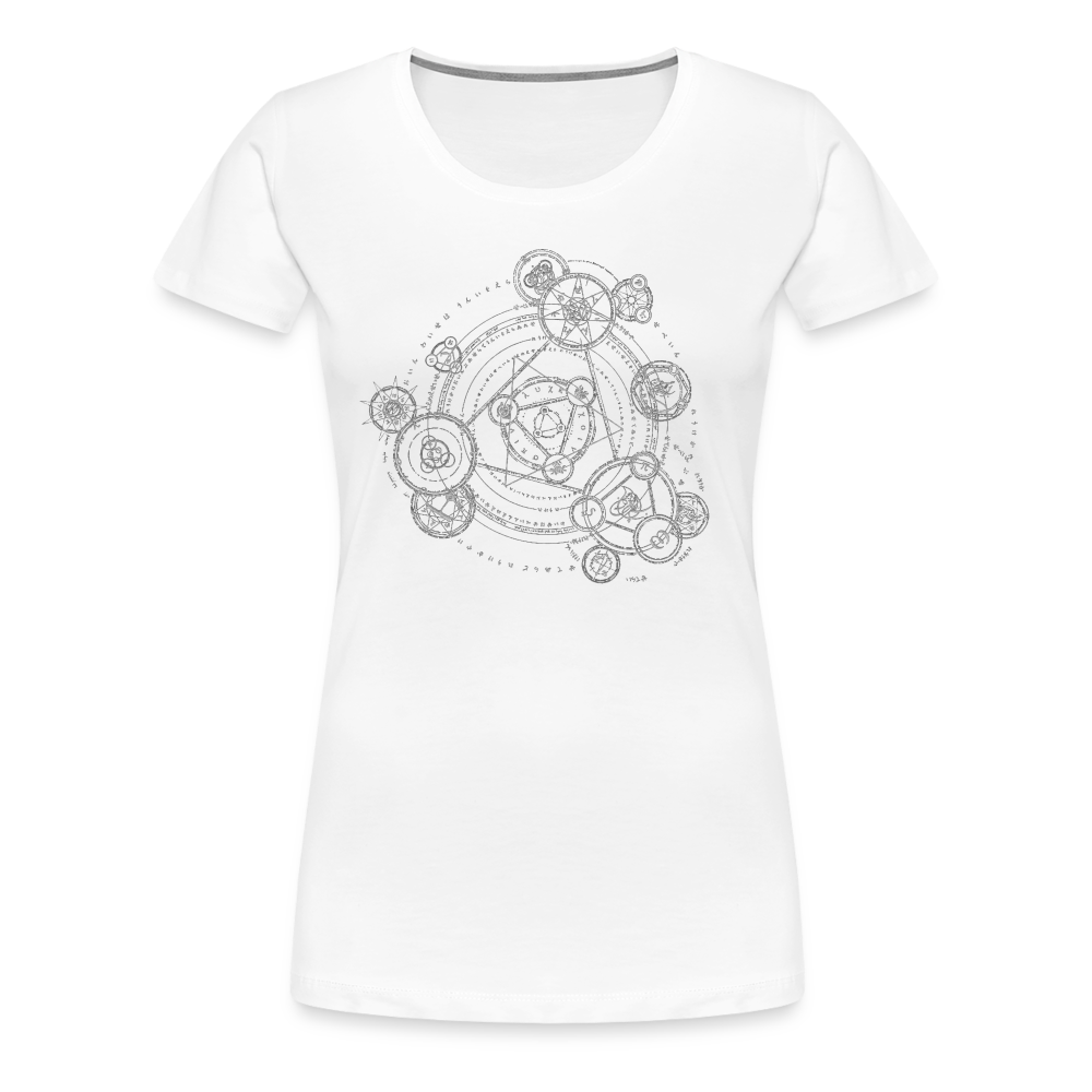 The Alchemist's Grimoire Women’s Premium T - white