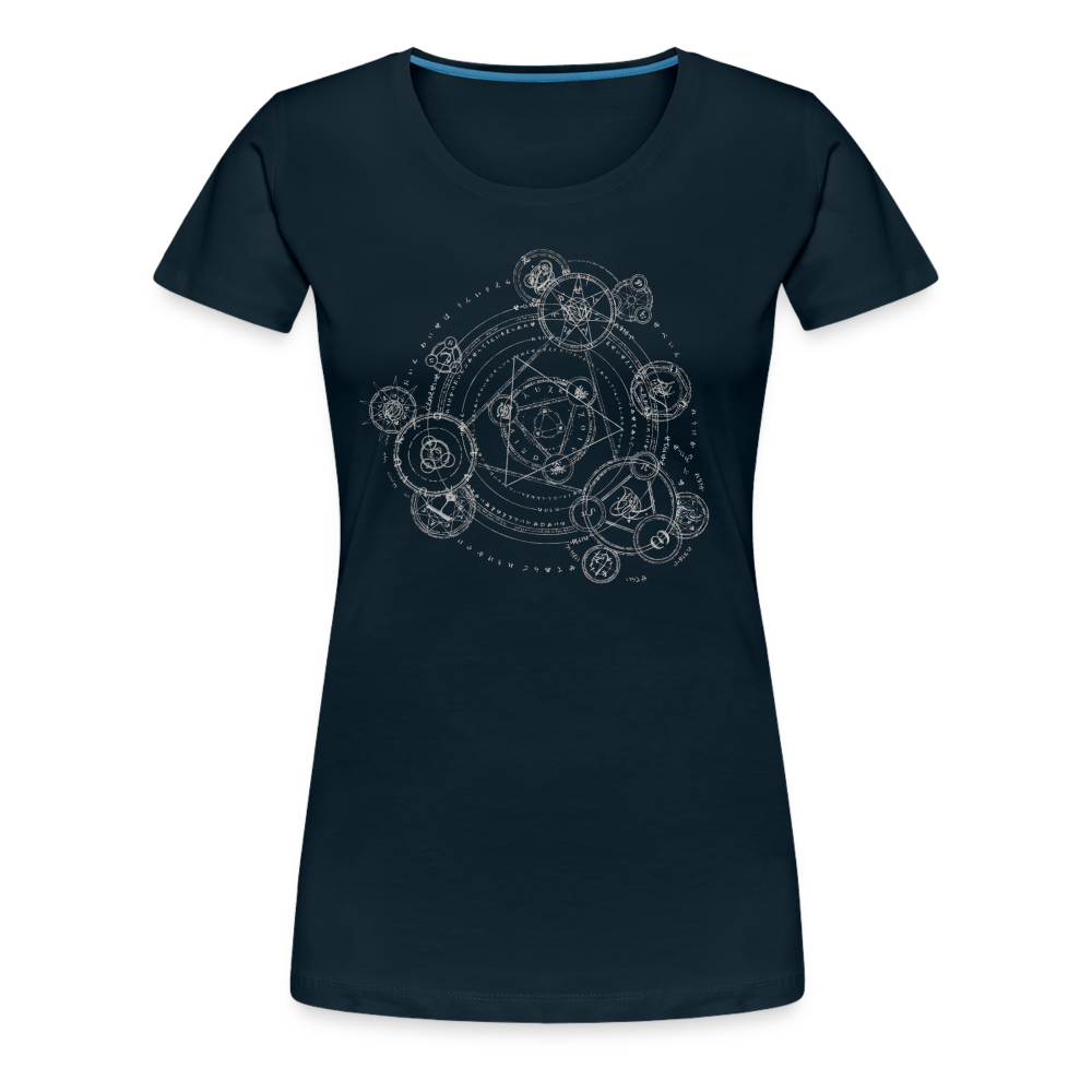 The Alchemist's Grimoire Women’s Premium T - deep navy