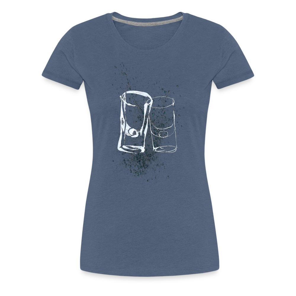 Dos Tequilas Women’s Premium T - heather blue