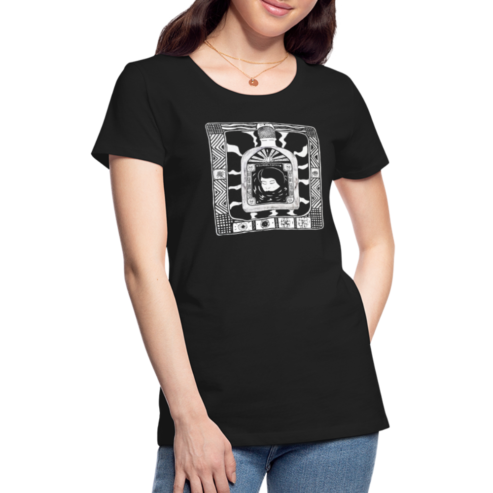 Guadalajara White Ink Women’s Premium T - black