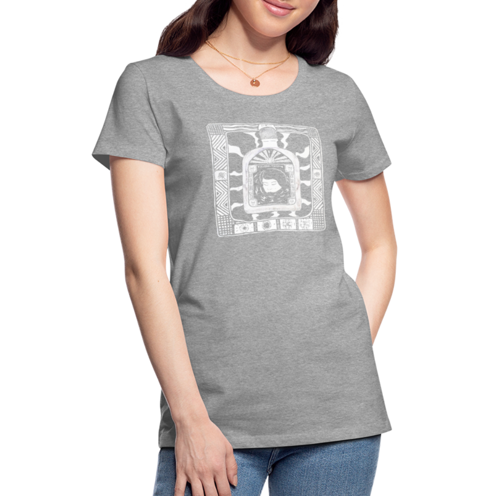 Guadalajara White Ink Women’s Premium T - heather gray