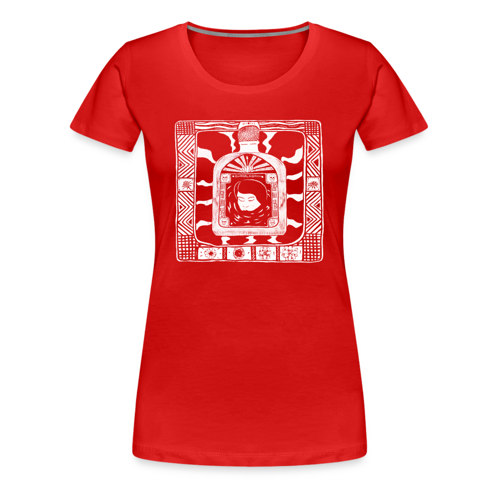 Guadalajara White Ink Women’s Premium T - red