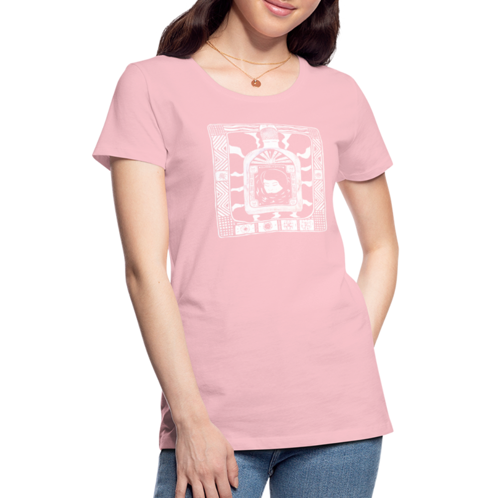 Guadalajara White Ink Women’s Premium T - pink