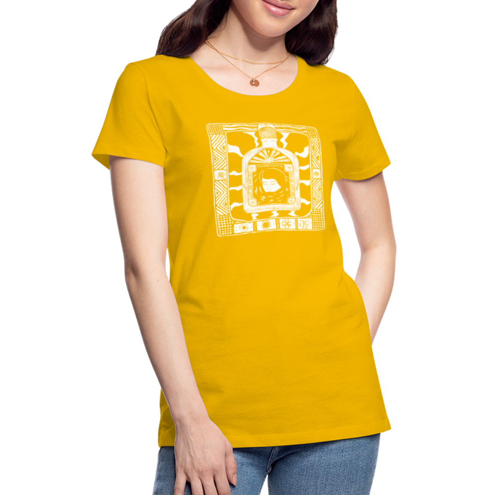 Guadalajara White Ink Women’s Premium T - sun yellow