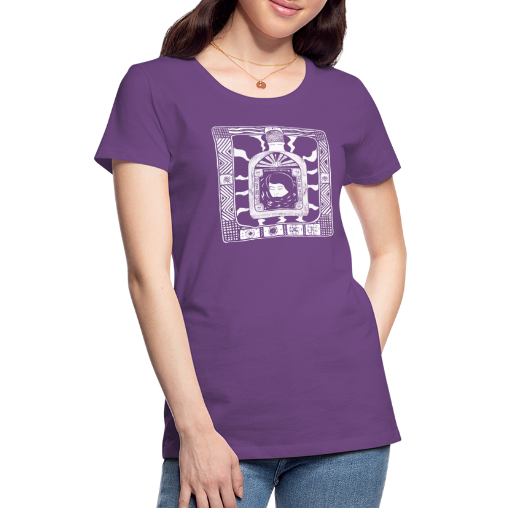 Guadalajara White Ink Women’s Premium T - purple