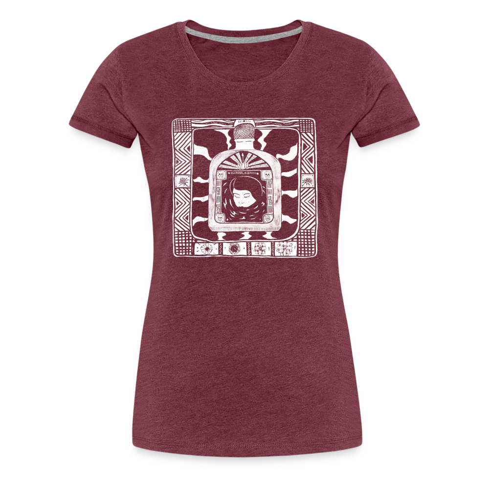 Guadalajara White Ink Women’s Premium T - heather burgundy