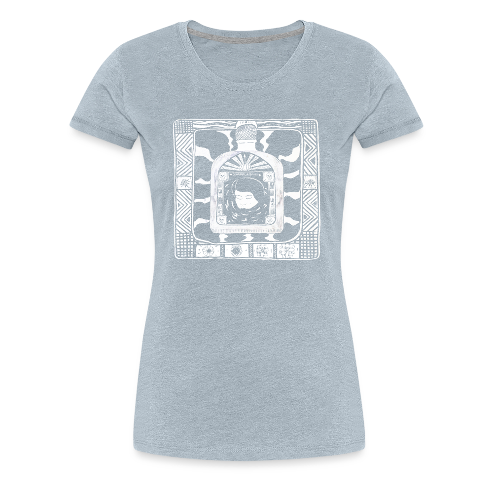 Guadalajara White Ink Women’s Premium T - heather ice blue