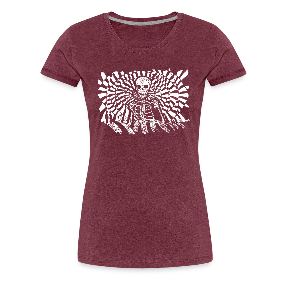 S.T.R.I.V.E. White Ink Women’s Premium T - heather burgundy