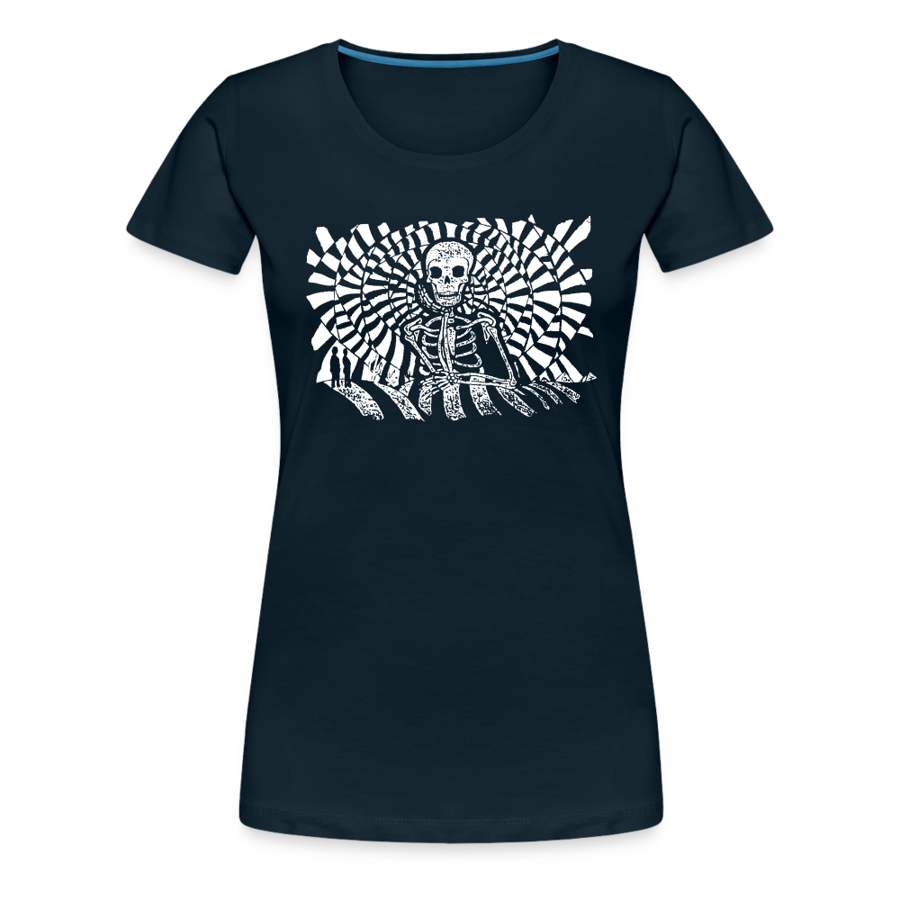 S.T.R.I.V.E. White Ink Women’s Premium T - deep navy