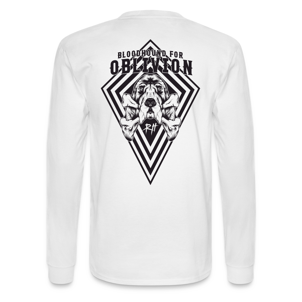 Bloodhound For Oblivion Men's Long Sleeve Shirt - white