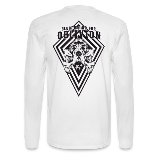 Bloodhound For Oblivion Men's Long Sleeve Shirt - white