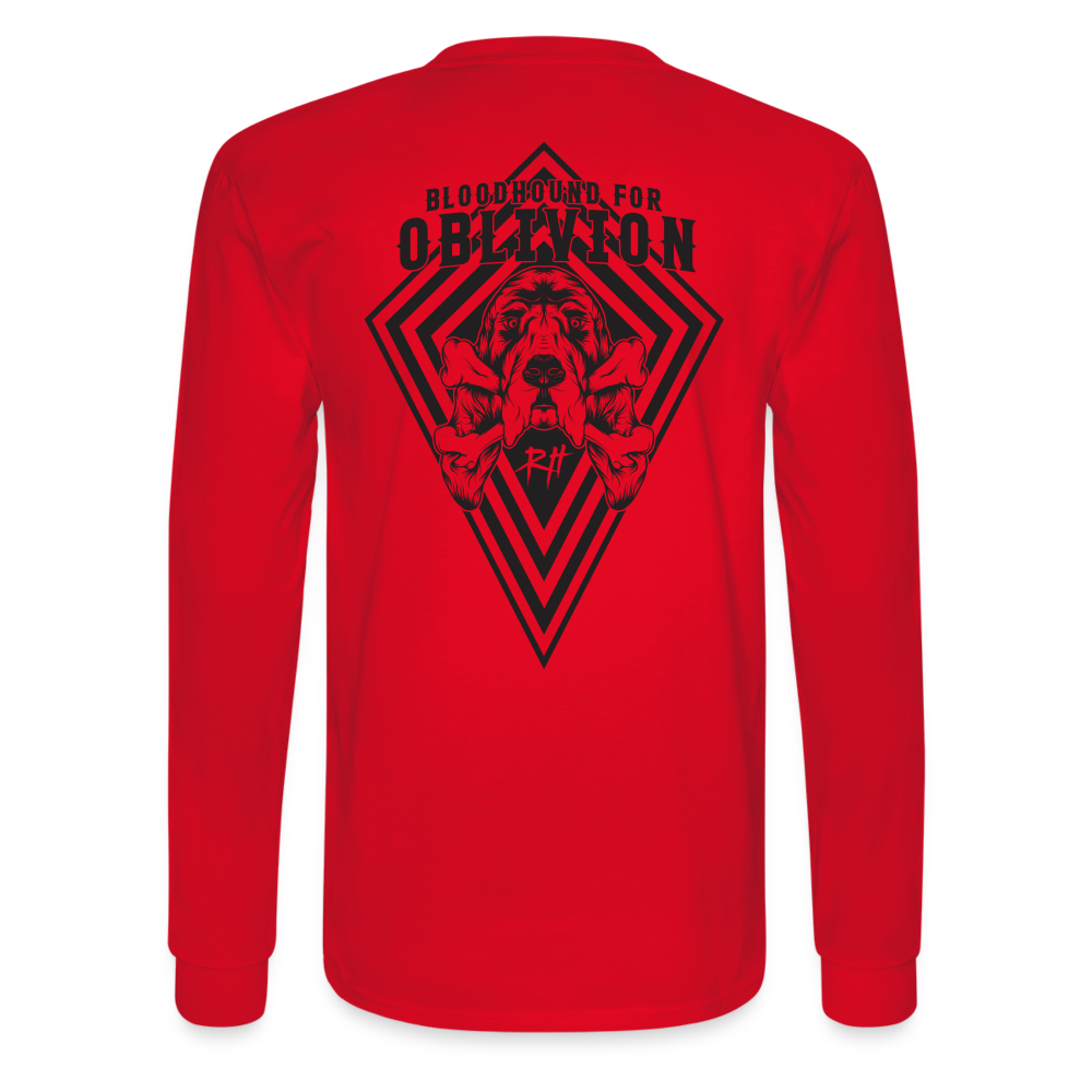 Bloodhound For Oblivion Men's Long Sleeve Shirt - red