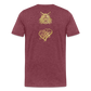 One Bird Two Stones Double Sided Men's Premium T - heather burgundy