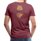 One Bird Two Stones Double Sided Men's Premium T - heather burgundy