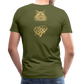 One Bird Two Stones Double Sided Men's Premium T - olive green