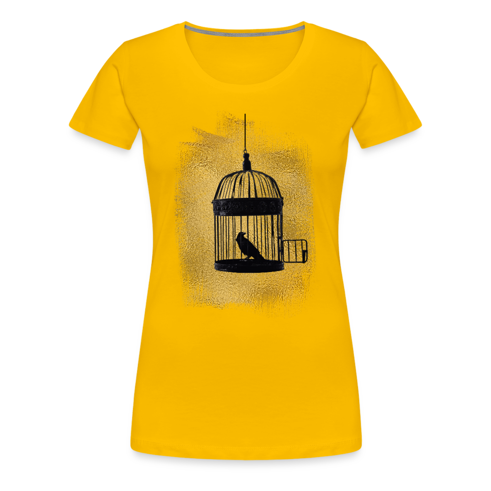 One Bird Two Stones Women’s Premium T - sun yellow