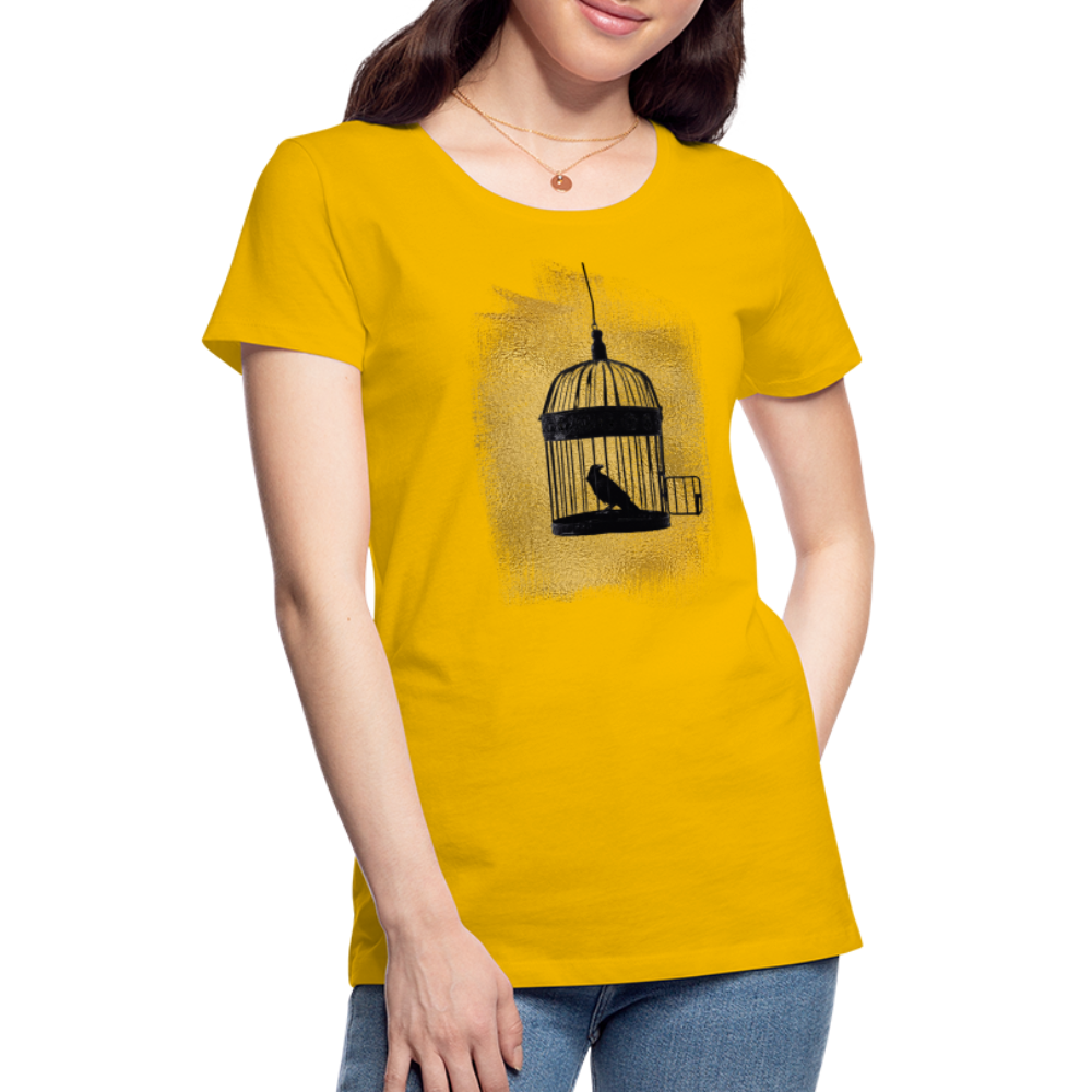 One Bird Two Stones Women’s Premium T - sun yellow