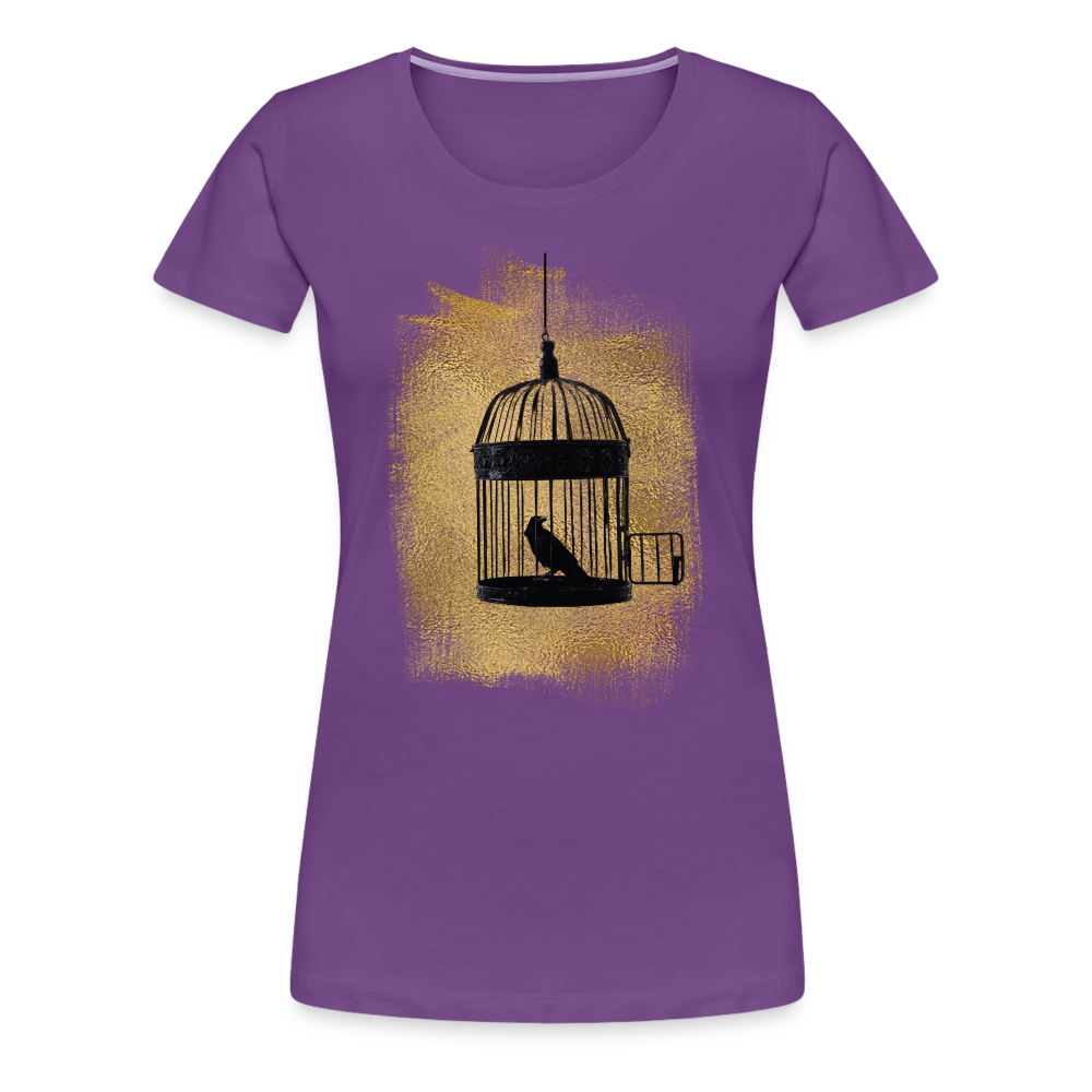 One Bird Two Stones Women’s Premium T - purple