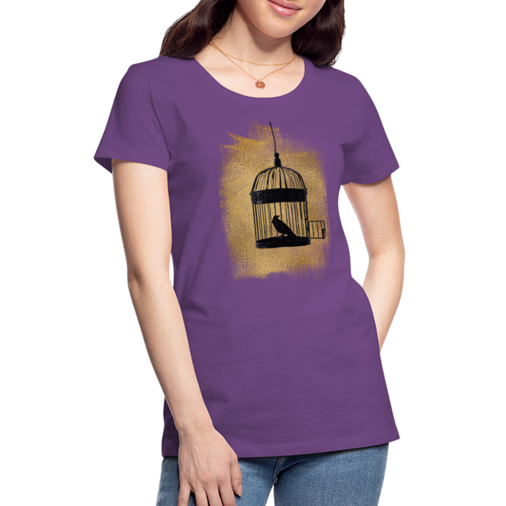 One Bird Two Stones Women’s Premium T - purple