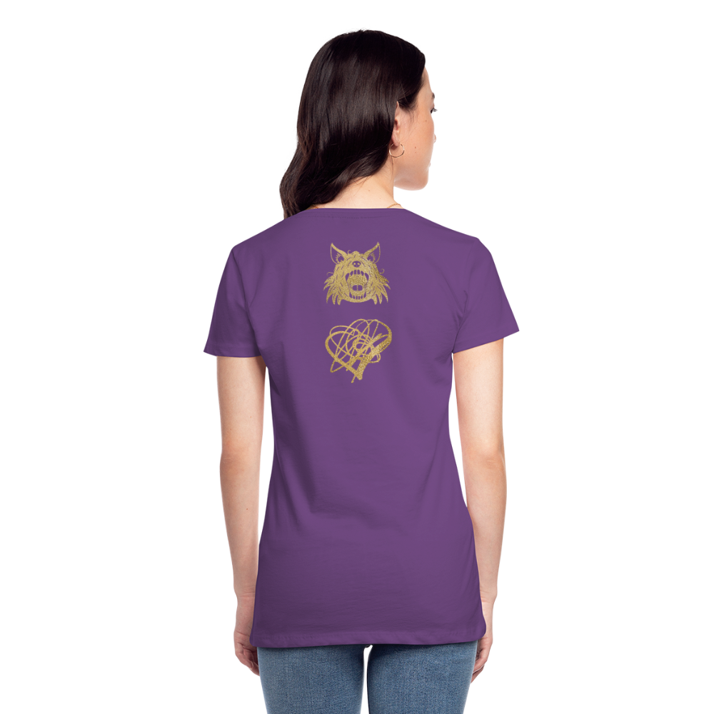 One Bird Two Stones Women’s Premium T - purple