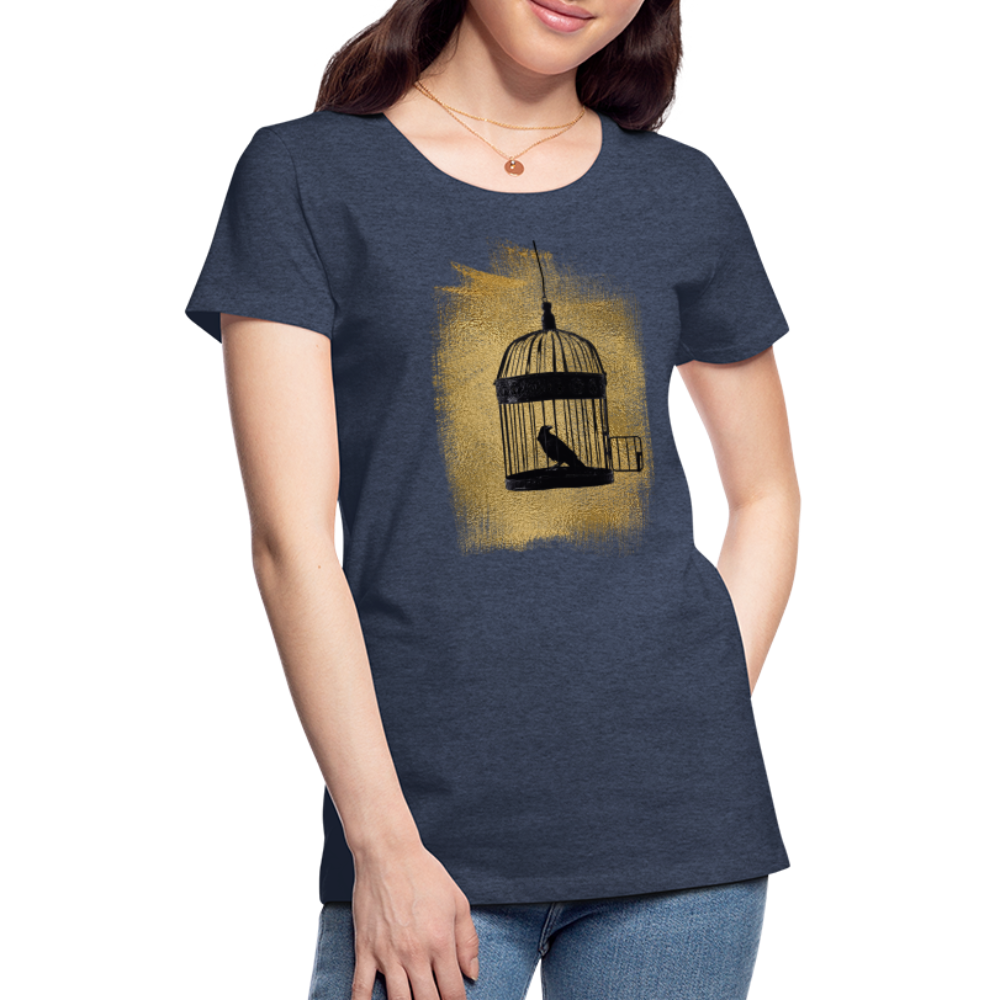 One Bird Two Stones Women’s Premium T - heather blue