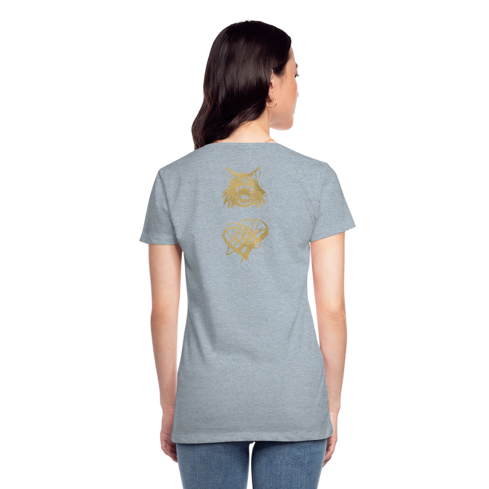 One Bird Two Stones Women’s Premium T - heather ice blue