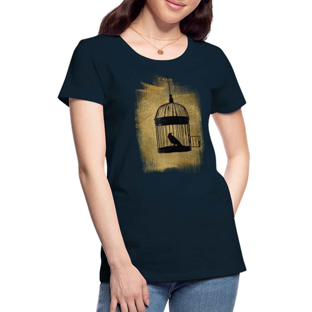 One Bird Two Stones Women’s Premium T - deep navy