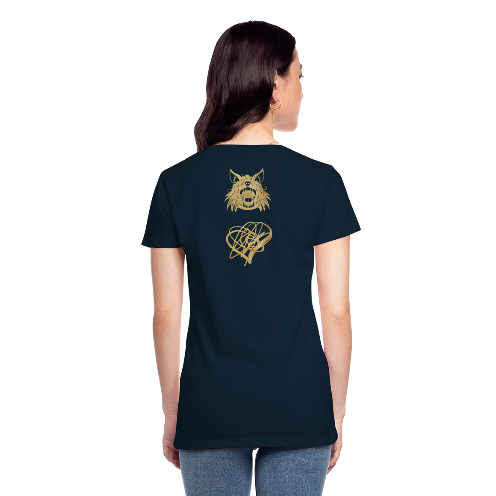 One Bird Two Stones Women’s Premium T - deep navy