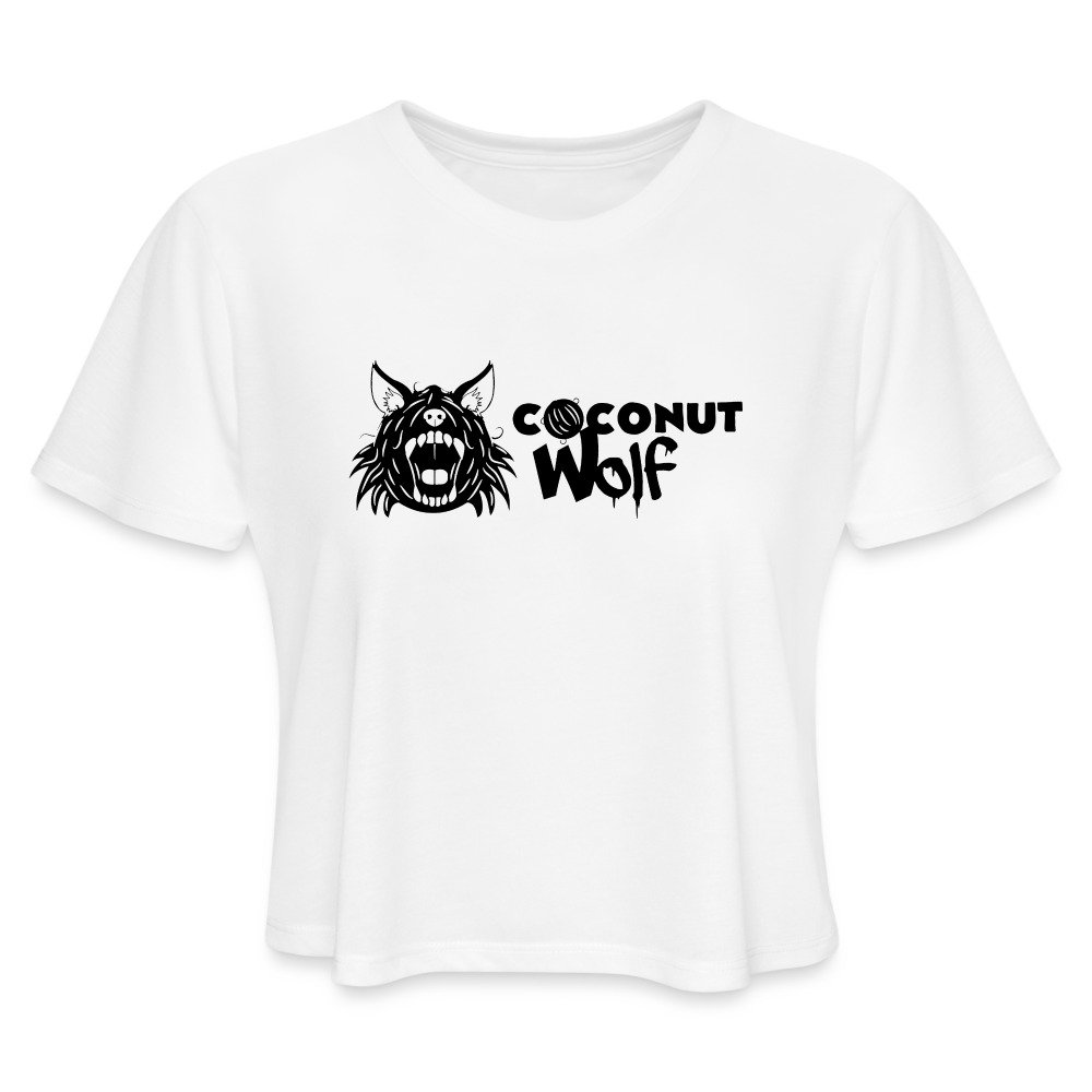 Coconut Wolf Women's Cropped Top T - white