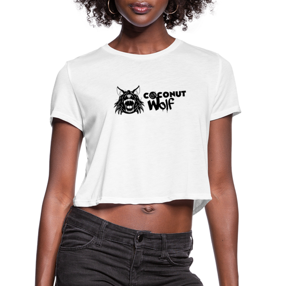 Coconut Wolf Women's Cropped Top T - white